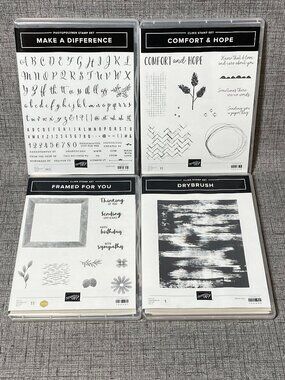 NEW Lot of 4 STAMPIN UP Rubber Cling Stamps Collection